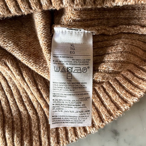 Old Navy SoSoft Turtleneck Sweater Women’s XL Brown Tunic Cozy Fall Knit Neutral - Picture 6 of 8